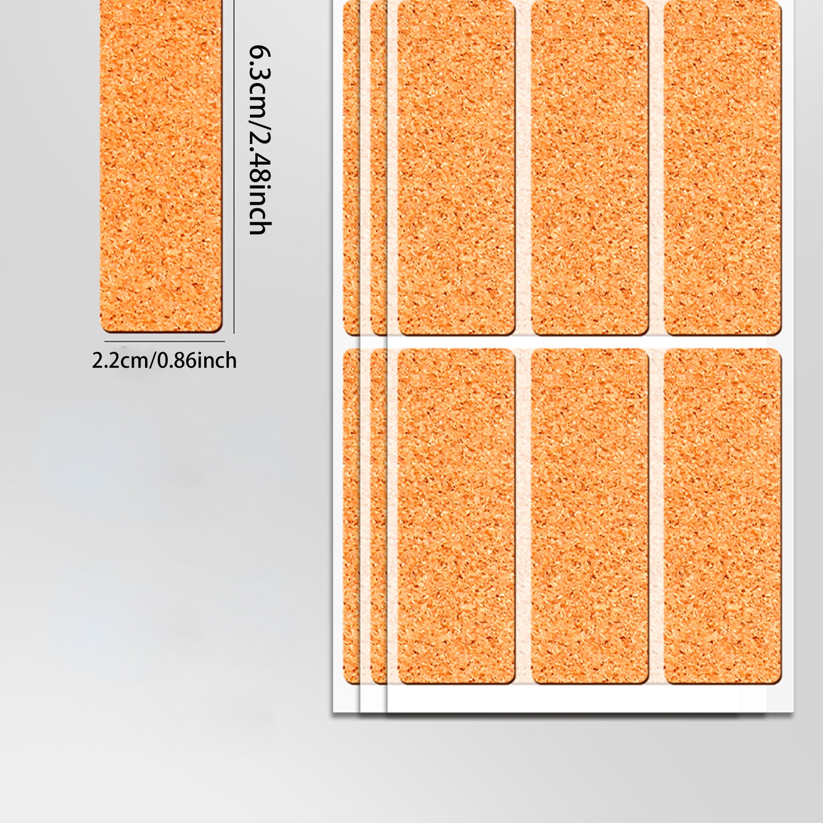 96pcs Waterproof Writable Cork Label Stickers for School Office Notes
