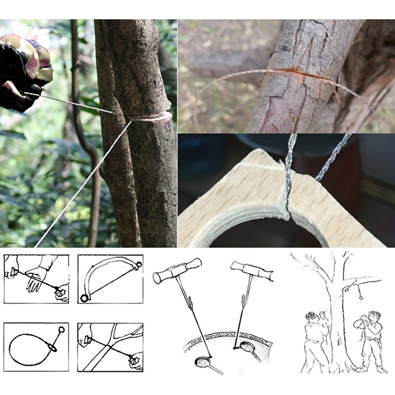 Mini Pocket Saw Stainless Steel Wire Saw for Outdoor Camping Survival