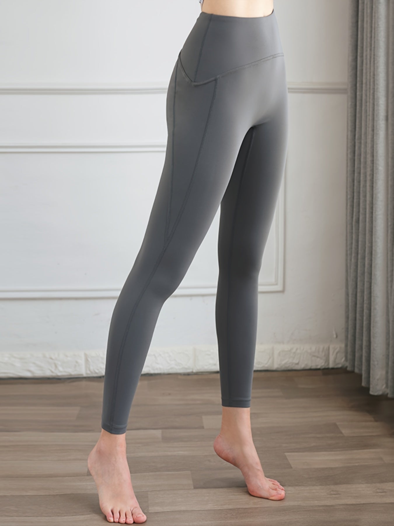 Solid Slimming Yoga Leggings High Waist Fitness Pants