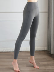 Solid Slimming Yoga Leggings High Waist Fitness Pants