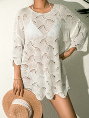 Round Neck Rash Guard Long Sleeves Cover Up Top
