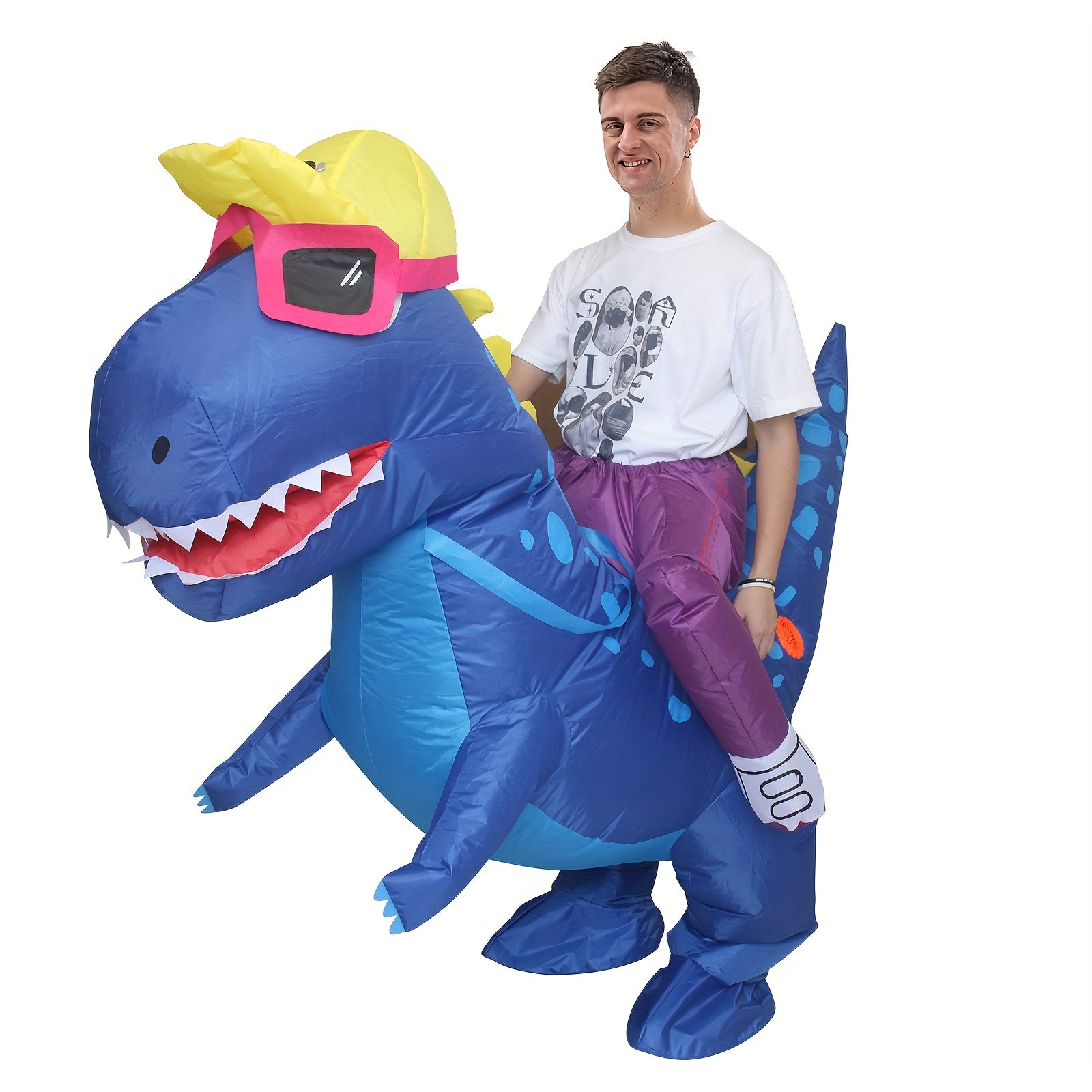 Halloween Christmas Costume Adult Riding Dragon Sunglasses Funny Doll Clothes
