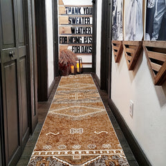 Non Slip Moroccan Tribal Kitchen Rug - Machine Washable