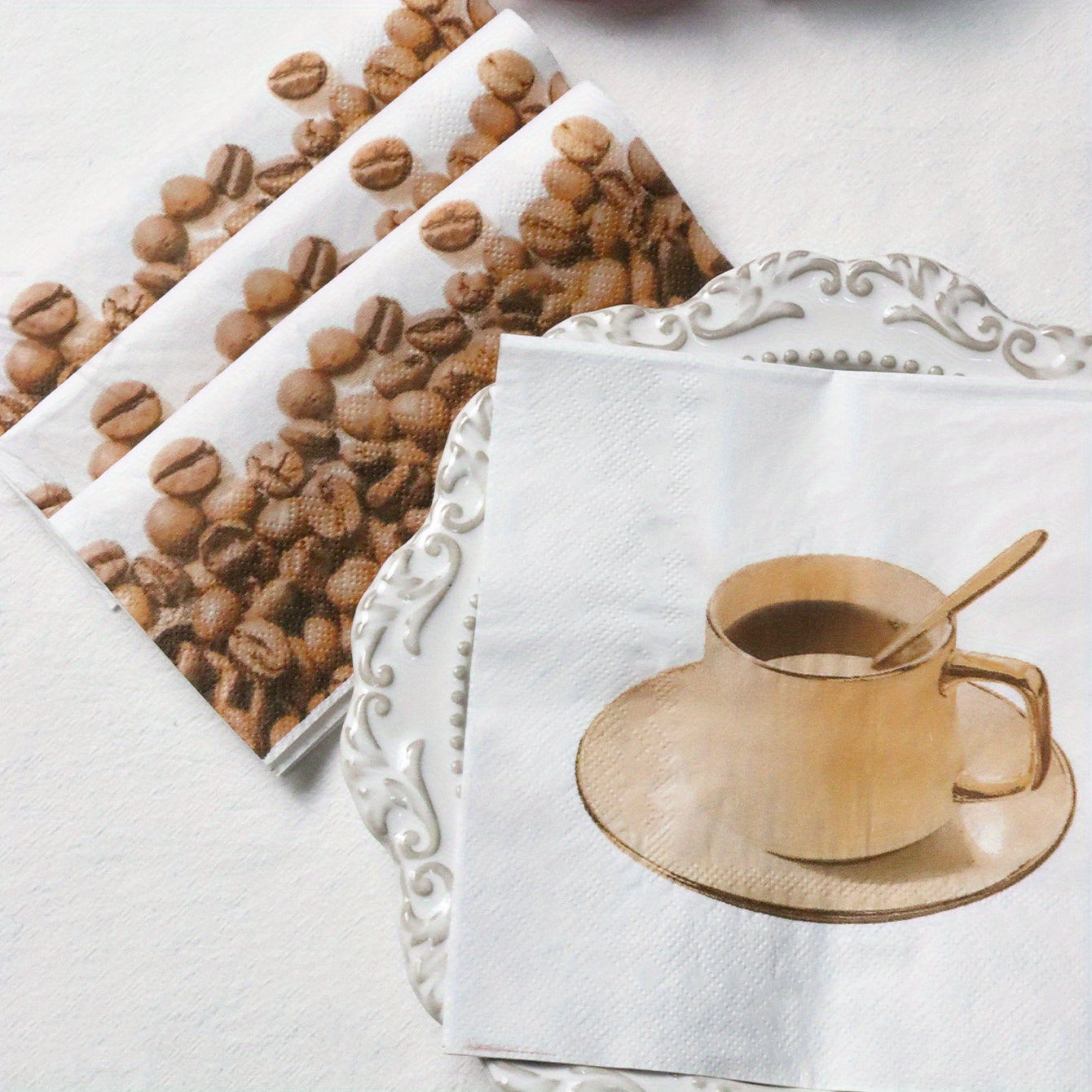 20pcs Printed Napkin Disposable Dining Tissue Napkin for Wedding Decor