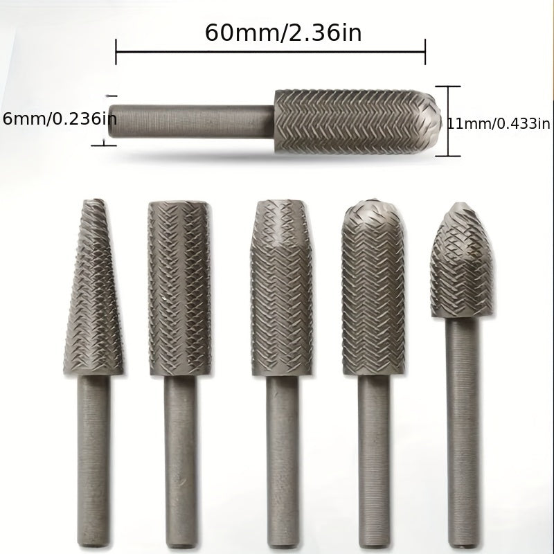 5pcs Rotating Grinding Head for Precision Grinding Tasks