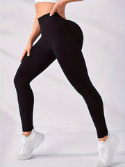 High Waist Yoga Pants Tummy Control V Cut Leggings