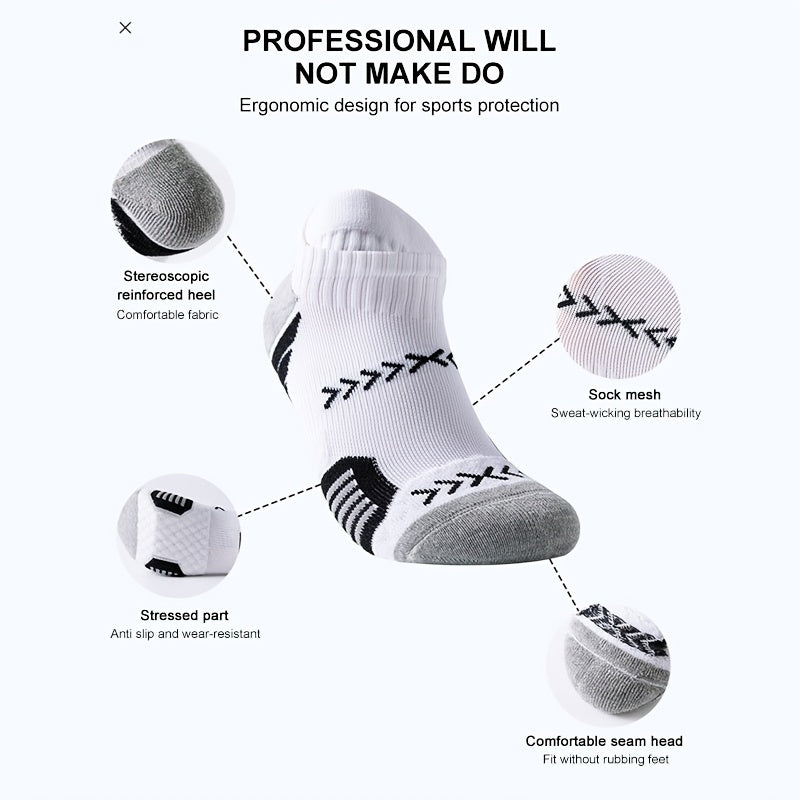Men's Breathable Athletic Socks for Running Hiking Camping