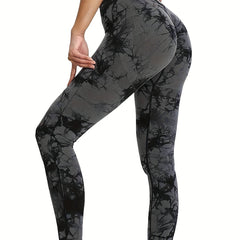 Tie Dye High Waist Leggings Running Pants