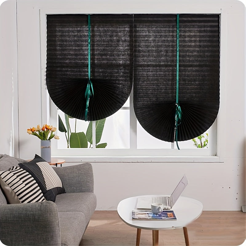 Sunshade Curtain Self Adhesive Pleated Curtain for Bedroom Privacy
