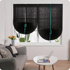Sunshade Curtain Self Adhesive Pleated Curtain for Bedroom Privacy