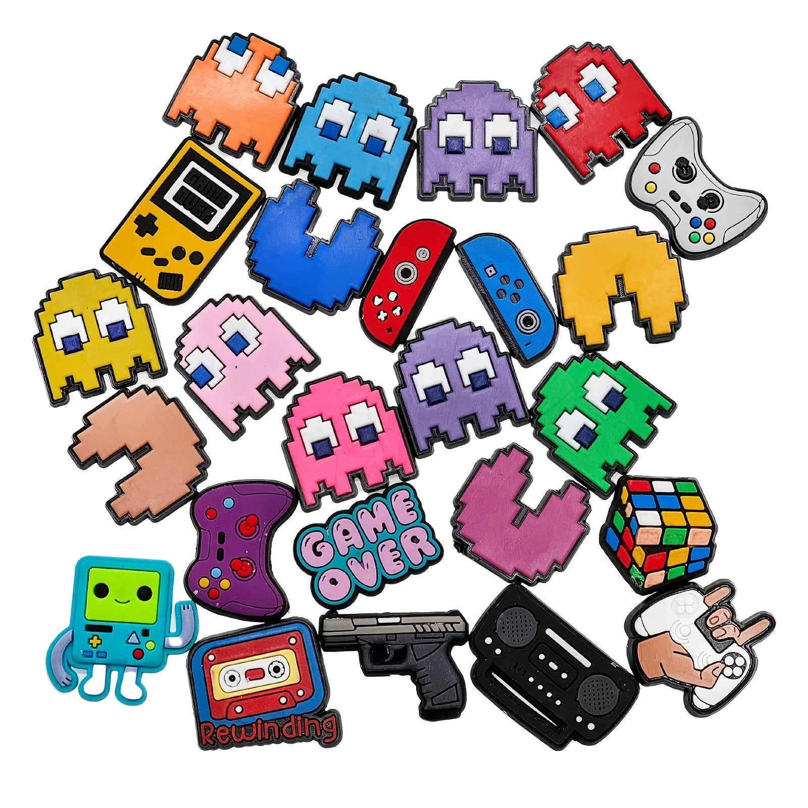 25pcs Funny Shoe Decorations Charms For Clogs Jibtz Slides Sandals