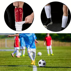 2 Pairs Superlight Soccer Shin Guards with Sleeves