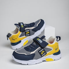 Boys Hook And Loop Low Top Sneakers Lightweight Anti Slip Shoes