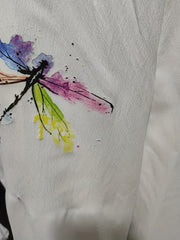Vintage High Waist Dragonfly Print Pants