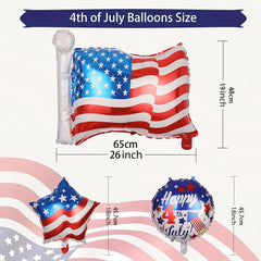 American Flag Balloons Independence Party Decoration