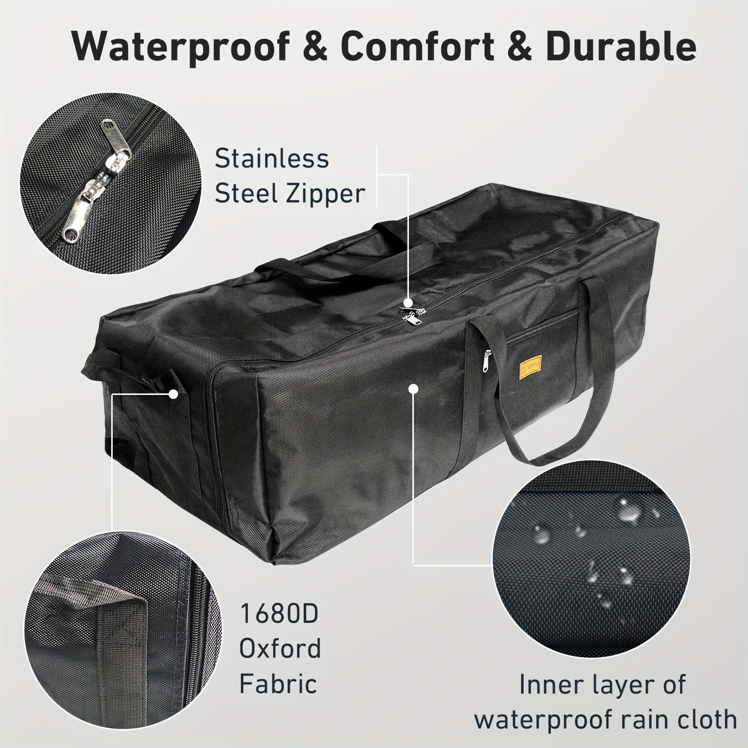 Waterproof Camping Equipment Bag - Fits Folding Tent Accessories