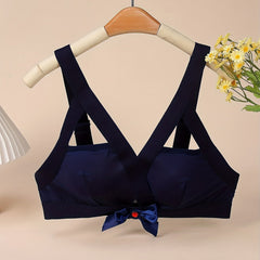Sexy Bra with Bow Knot Cut Out Full Coverage Crisscross
