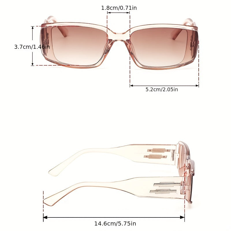 Cat Eye Sunglasses Gradient Lens Square Frame Glasses UV400