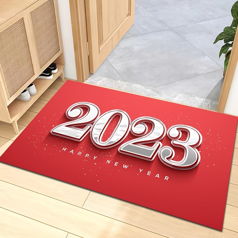 Polyester Washable Year Decorative Printed Carpet 15.7x23.6in