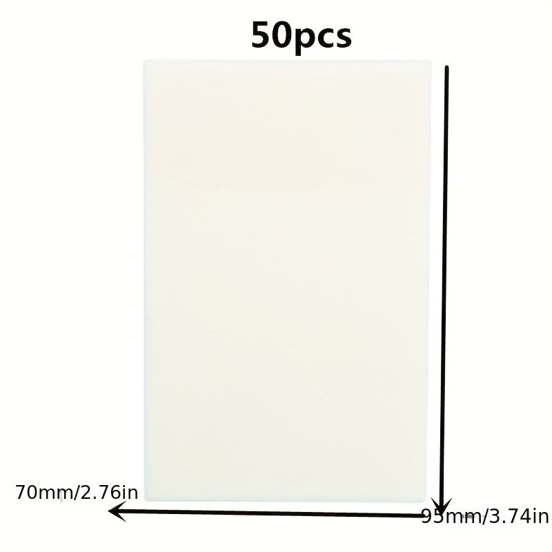 50PCS Transparent Sticky Notes Set Clear Self Stick Notes Waterproof Memo Pads