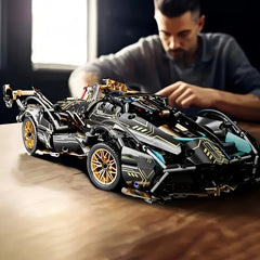 3928pcs Building Block Sports Car Set V12 Racing Toy Car Puzzle