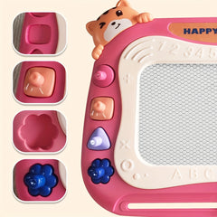 Magnetic Drawing Board Toddler Toys Sketch Doodle Pad w/ 4 Stamps