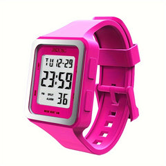 Silicone Strap Sport Digital Wrist Watch Date Alarm Back Light