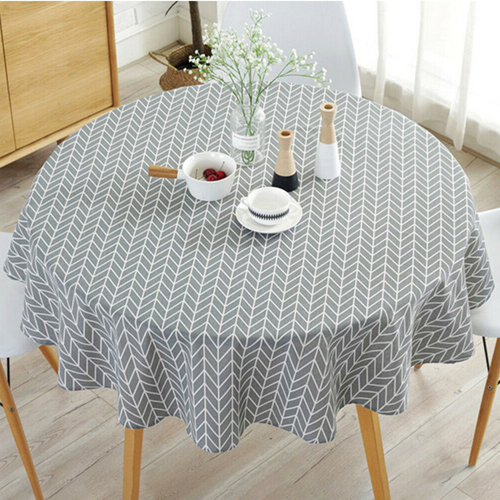 Washable Decorative Tablecloth for Indoor/Outdoor Use - Gray - 119x149