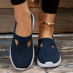 Women's Cutout Slip On Sneakers Lightweight Walking Shoes