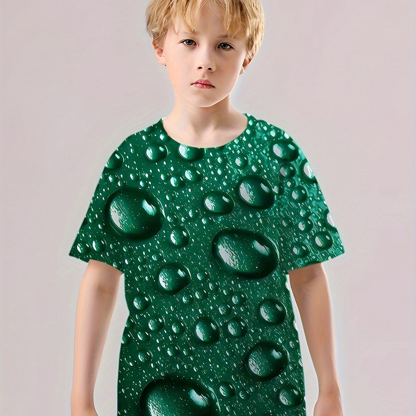 Kids Water Drop Graphic T-shirt Hip Hop Street Wear