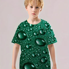 Kids Water Drop Graphic T-shirt Hip Hop Street Wear