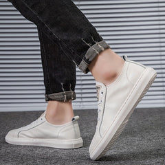 Men's Leather Slip-On Skate Shoes Sneakers