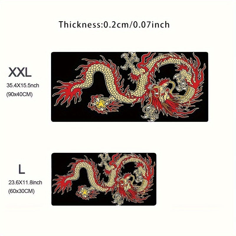 Anime Japanese Dragon HD Mouse Pad Custom Accessories Anti Slip Mousepad