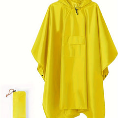Men's Casual Hooded Raincoat Waterproof Rain Poncho for Outdoor Activities