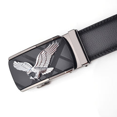 Eagle Style Automatic Buckle Men's Business Casual Belt All match Leather Belt
