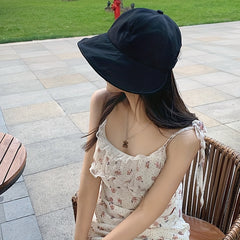 Women's Wide Brim Bucket Hat UV Protection Sun Cap