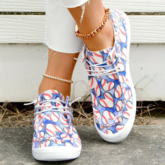 Women's Lightweight Casual Flat Sports Baseball Sneakers