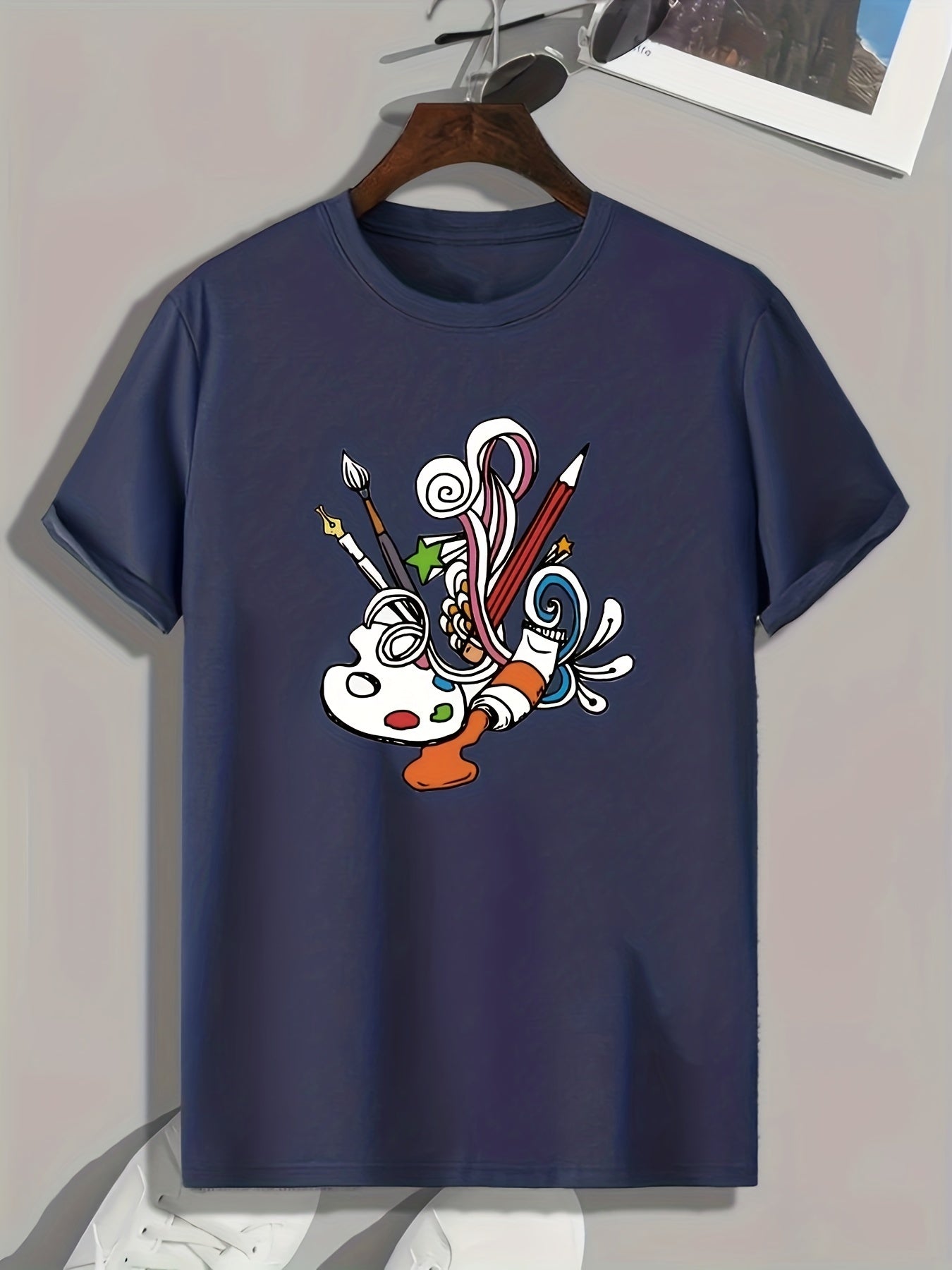 Paintbrush And Palette Print Men's Graphic T-shirt