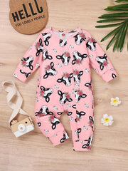 Halloween Baby Girls Cartoon Graphic Print Jumpsuit