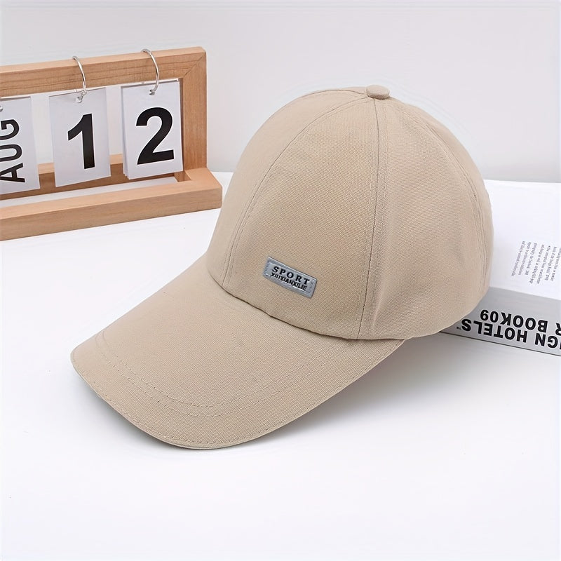Unisex Sunshade Adjustable Baseball Cap with Extended Eaves