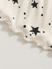 Letter Print Pajama Set & Starry Print Shorts Sleepwear