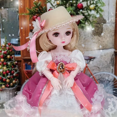 Adorable 13 Joints Sweet Doll with Realistic 3D Eyelashes and Hair