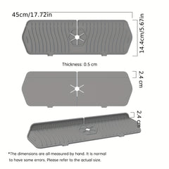 Silicone Kitchen Faucet Splash Guard and Drying Mat