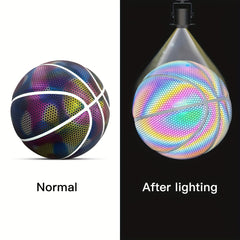 Reflective Basketball - Indoor/Outdoor Use - Number 7 - PU Material