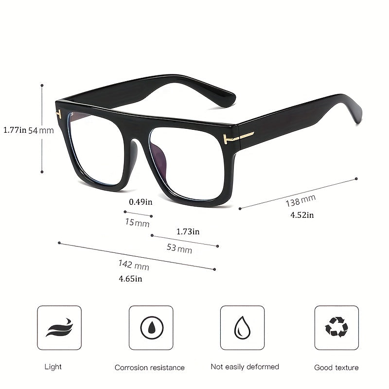 Anti Light Square Men's Glasses Protective Glasses For Reading