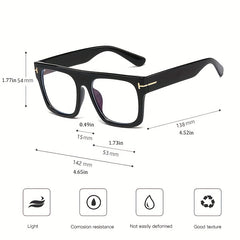 Anti Light Square Men's Glasses Protective Glasses For Reading