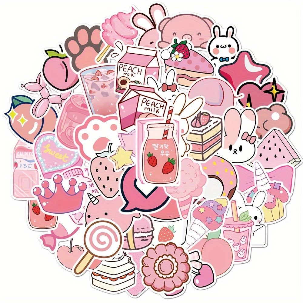50pcs Cartoon Doodle Stickers Waterproof Non-sticker Stickers