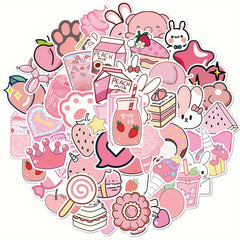 50pcs Cartoon Doodle Stickers Waterproof Non-sticker Stickers