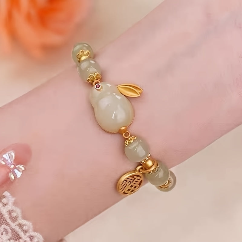 Mom Jade Rabbit Agate Bracelet - Perfect Gift for Mom