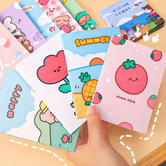 4pcs Cartoon Notebook Mini Notepad Student Prize Small Gift Learning Supplies